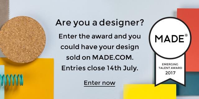 Design: Made.com, al via call per 'Emerging Talent Award