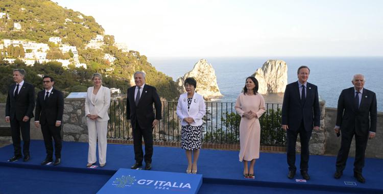 I ministri degli Esteri del G7 a Capri - Afp