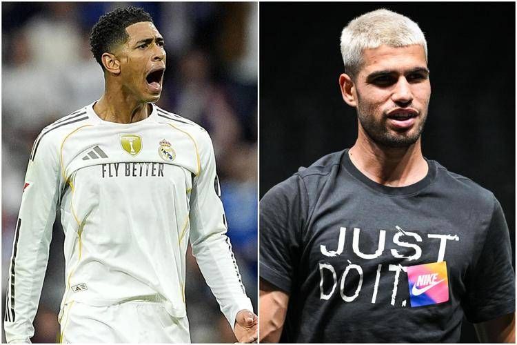 Jude Bellingham e Carlos Alcaraz - Ipa/Fotogramma