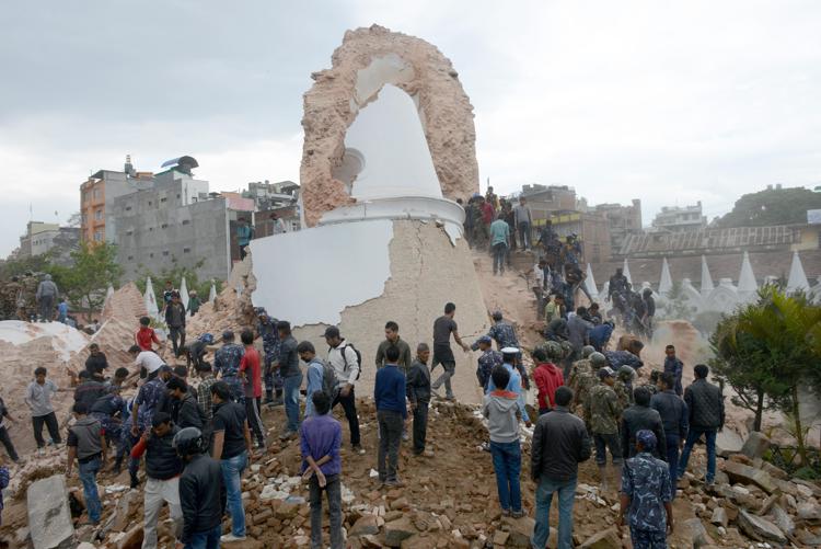 I resti della torre Dharahara (Foto Afp) - AFP