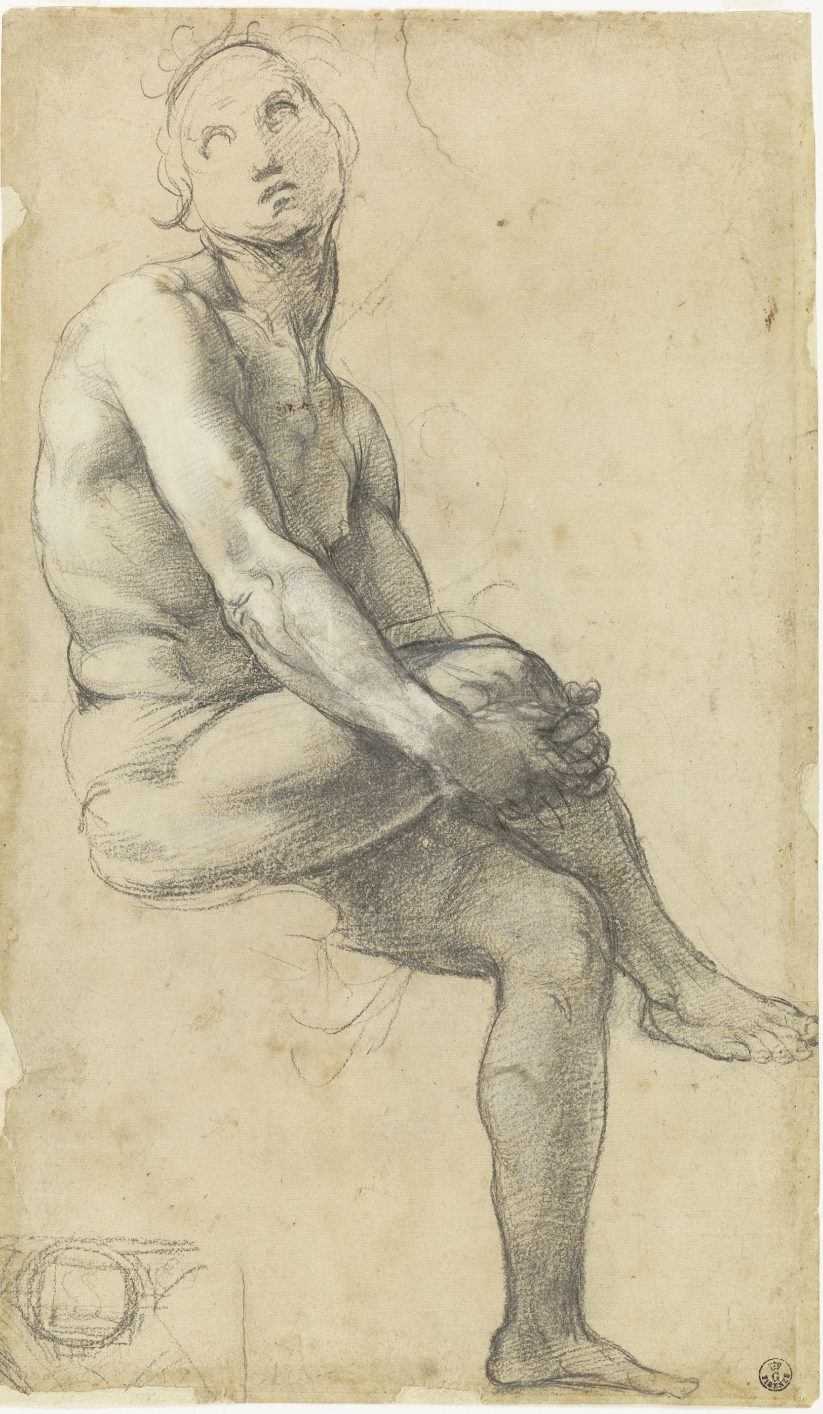 Raffaello, Adamo Firenze, Gabinetto Disegni e Stampe degli Uffizi, inv. 541 E