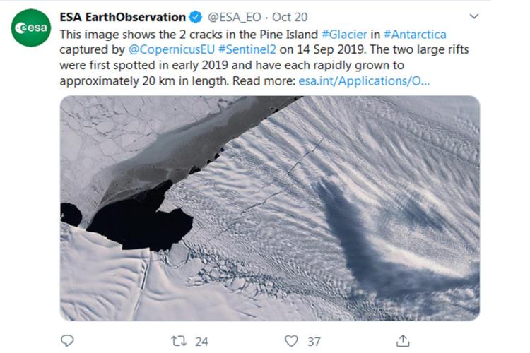 Clima: si allargano le crepe nel ghiacciaio dell'Antartide