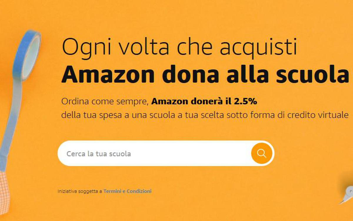 'Un click per la Scuola’, Amazon lancia iniziativa di donazione