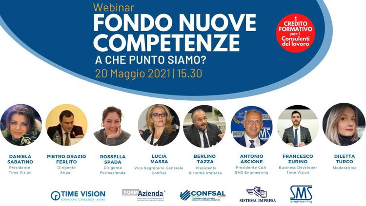 Webinar di Formazienda e Time Vision su Fondo nuove competenze