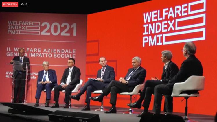 Un momento della presentazione del Rapporto Welfare Index Pmi 2021