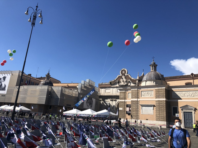 Roma, comizio di Meloni per Michetti: tutto pronto a piazza del Popolo per 