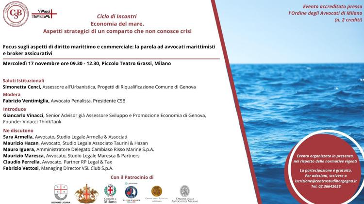 La valorizzazione della Blue Economy, volàno dell’economia italiana. Focus sugli aspetti di diritto marittimo e commerciale: la parola ad avvocati marittimisti e broker assicurativi