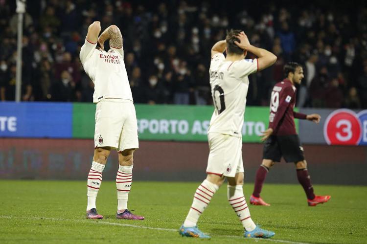 Salernitana-Milan 2-2, rossoneri frenano in vetta