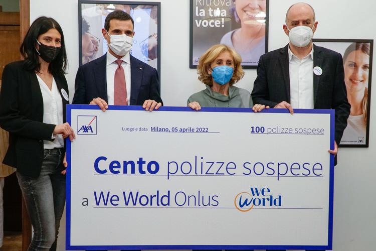 AXA Italia inaugura il nuovo “Spazio Donna WeWorld Corvetto” a Milano e dona le prime 100 polizze di assistenza sanitaria grazie a “Protezione Sospesa”