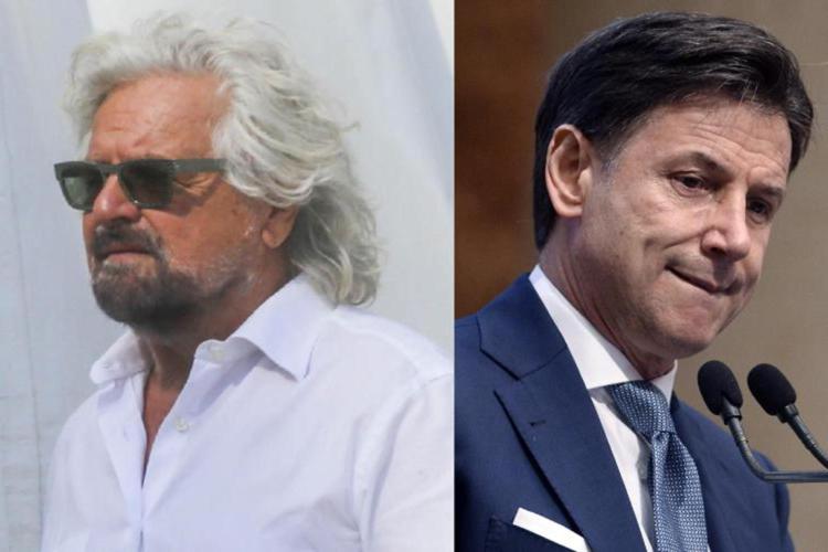 Beppe Grillo e Giuseppe Conte - (Fotogramma)