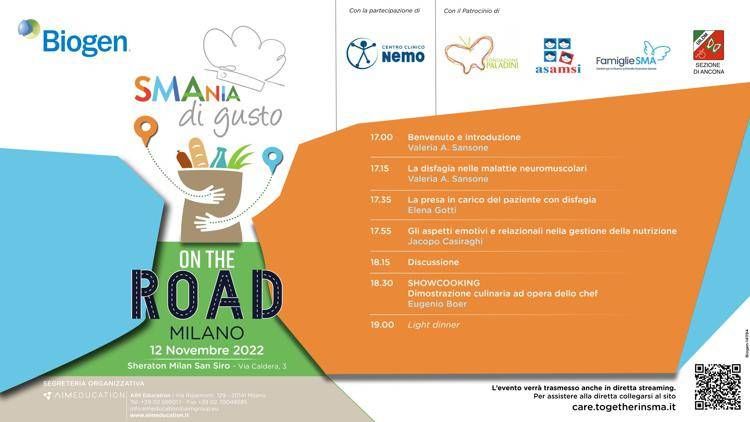 Sma, tappa a Milano per 'SMAnia di gusto' con ricette per disfagia