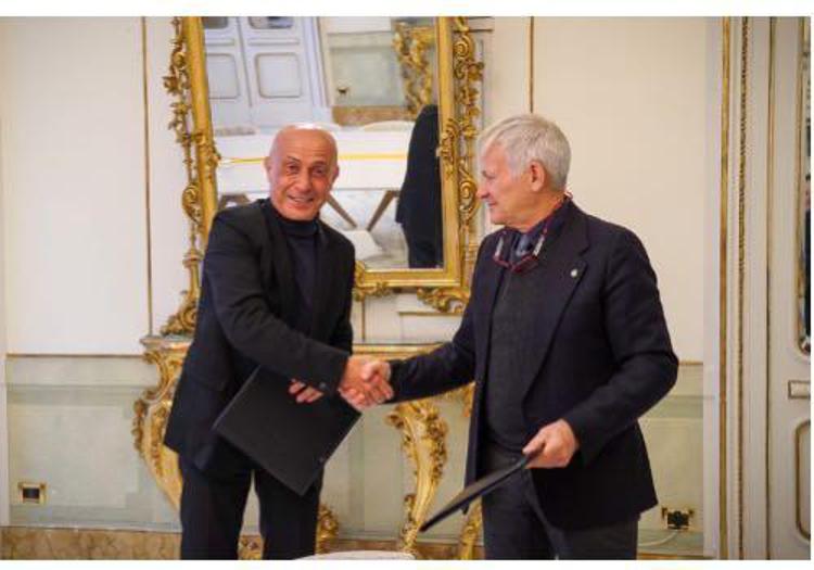 da sinistra, Marco Minniti presidente Fondazione Med-Or, Carlo Doglioni presidente Ingv 