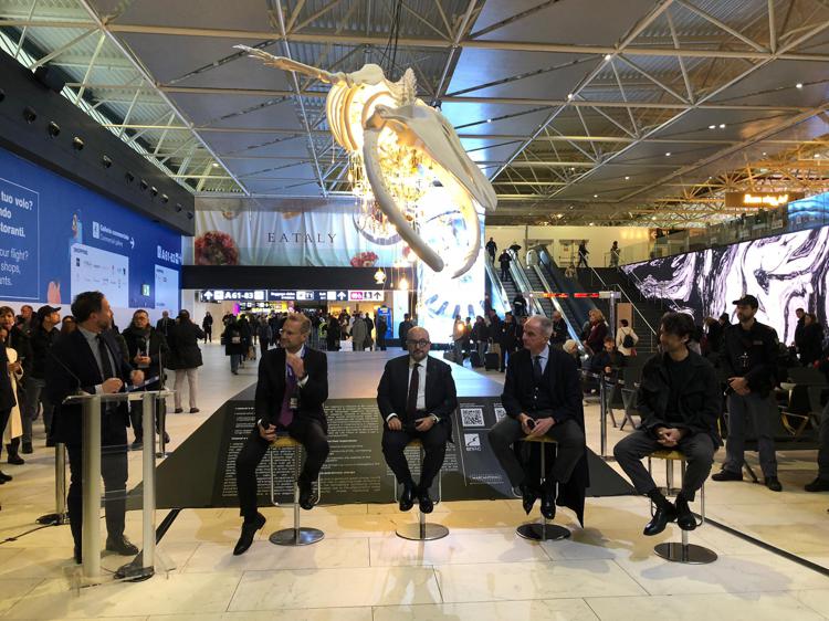 La 'Grande Anima' di Marcantonio illumina l'aeroporto di Fiumicino