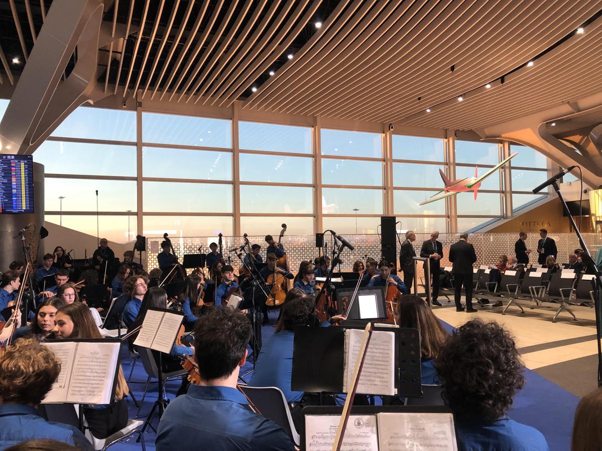 Atlantia New Rhythm, JuniOrchestra di Santa Cecilia in concerto all' aeroporto Leonardo da Vinci