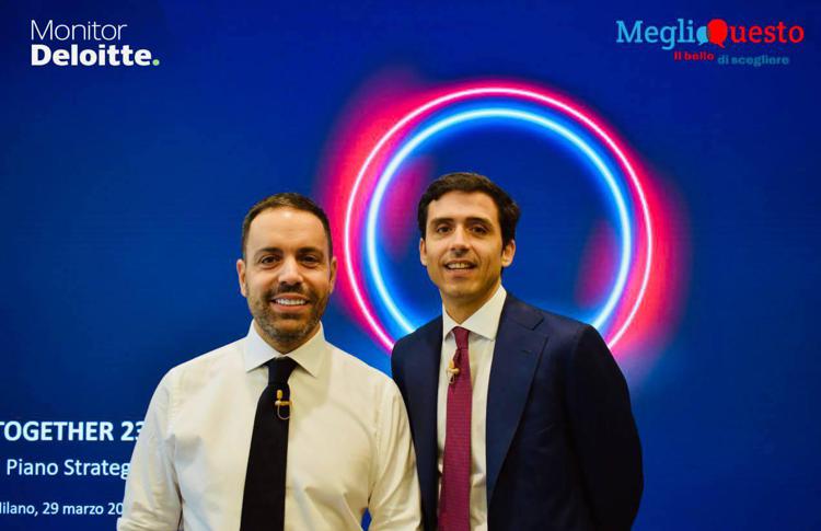Felice Saladini, Amministratore Delegato di MeglioQuesto, e Luigi Capitanio, Senior Partner  Monitor Deloitte