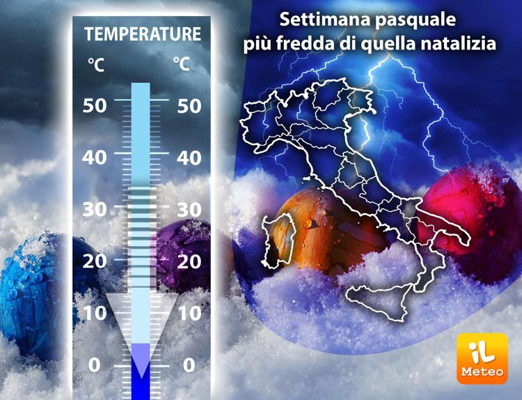 Meteo Italia, aria polare sulla Pasqua: temperature in picchiata