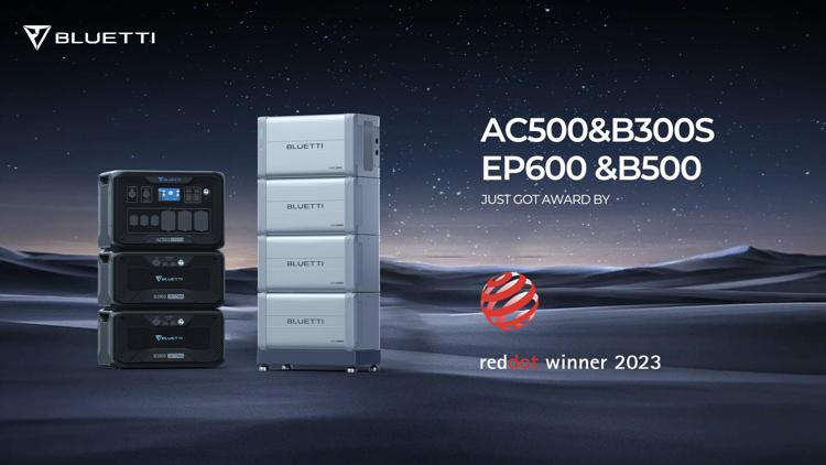 Le power station EP600 e AC500 di BLUETTI vincono il Red Dot Design Award 2023