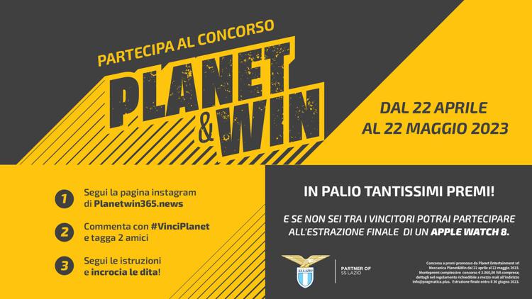 Planetwin365.news e S.S. Lazio insieme per il concorso 