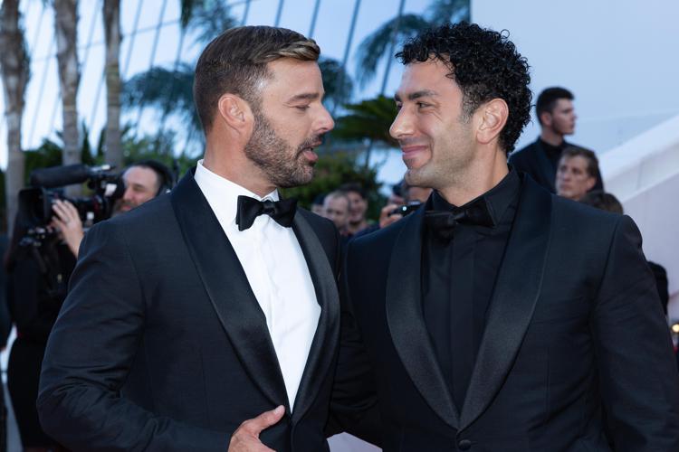 Ricky Martin e il marito Jwan Yosef (Fotogramma)