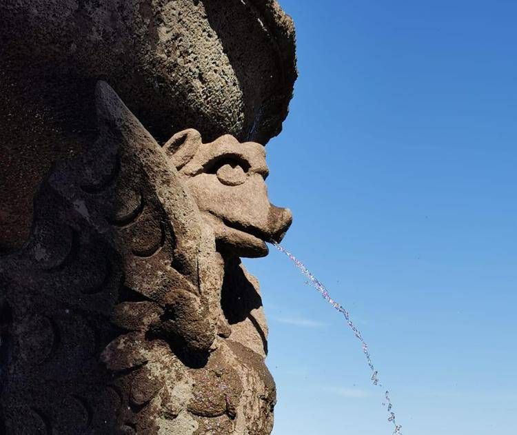 Un particolare della Fontana dei Draghi di Villa Mondragone a Monte Porzio Catone (Foto Università Roma Tor Vergata )