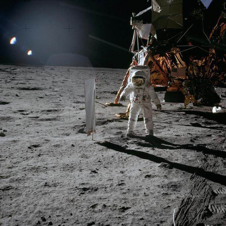 L'astronauta Buzz Aldrin nella missione Apollo 11 sulla Luna (Foto NASA) 