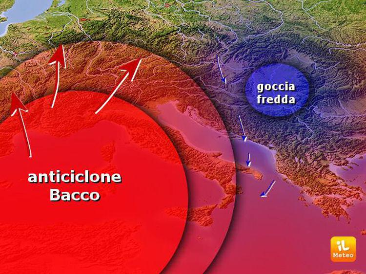 La mappa meteo di oggi