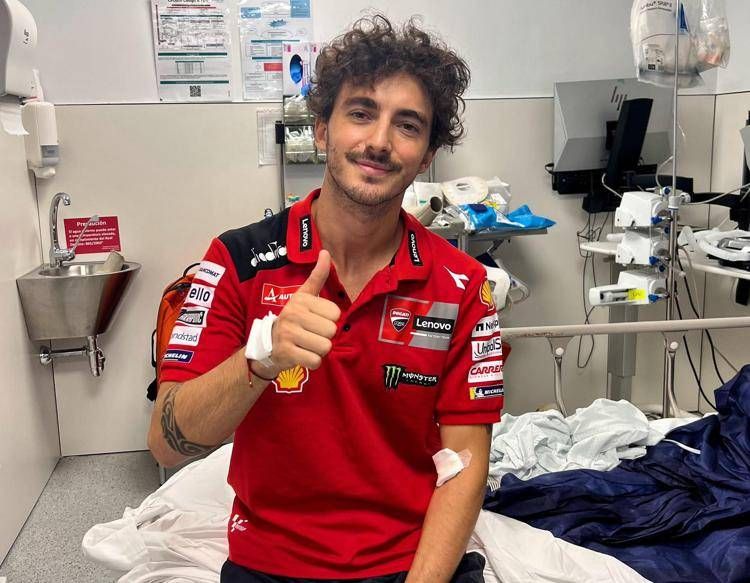 Pecco Bagnaia in ospedale