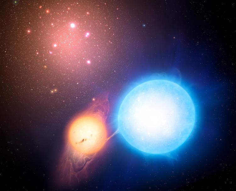Evoluzione di un sistema stellare binario in un ammasso globulare. E' uno degli oggetti che verranno studiati dal team di Elena Pancino Crediti: Mark A. Garlick/University of Warwick