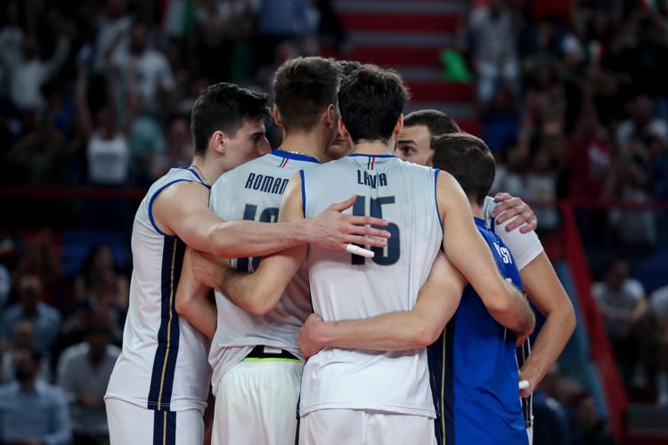 La Nazionale di pallavolo esulta - (Fotogramma)