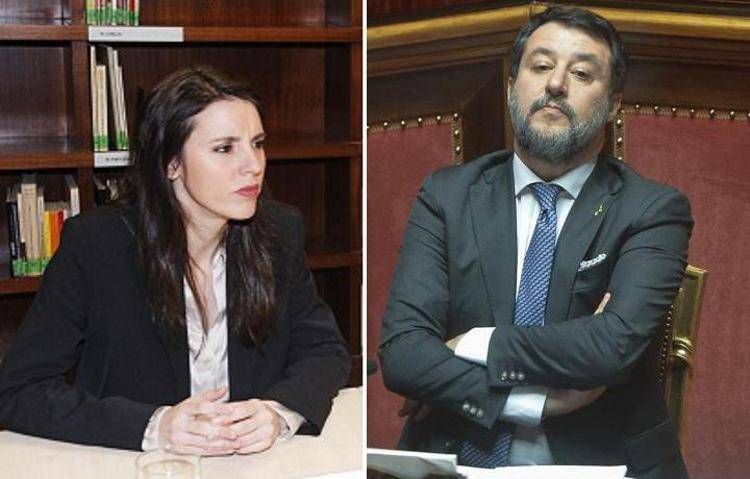 Irene Montero e Matteo Salvini - Fotogramma