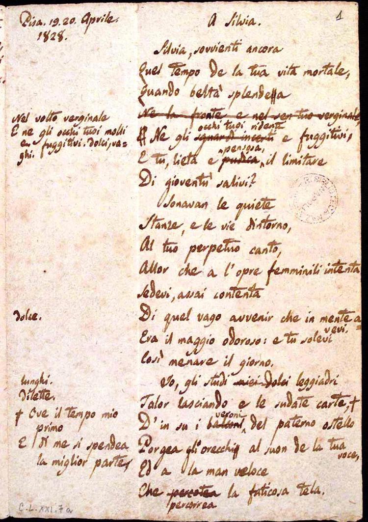 I manoscritti di Giacomo Leopardi sono on line