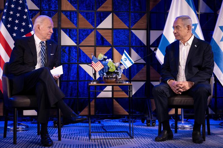 Biden e Netanyahu a Tel Aviv - Afp
