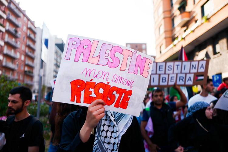 Corteo per la Palestina a Milano