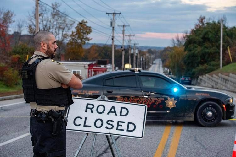 Blocco stradale a Lewiston (Afp)