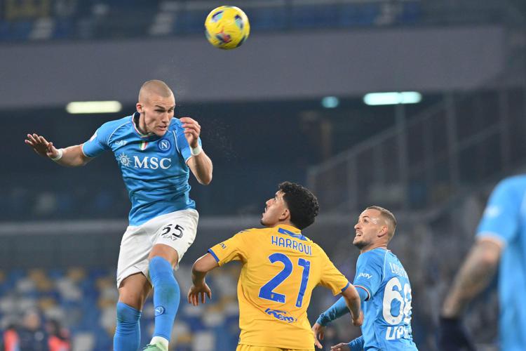 Il match Napoli-Frosinone - (Fotogramma)