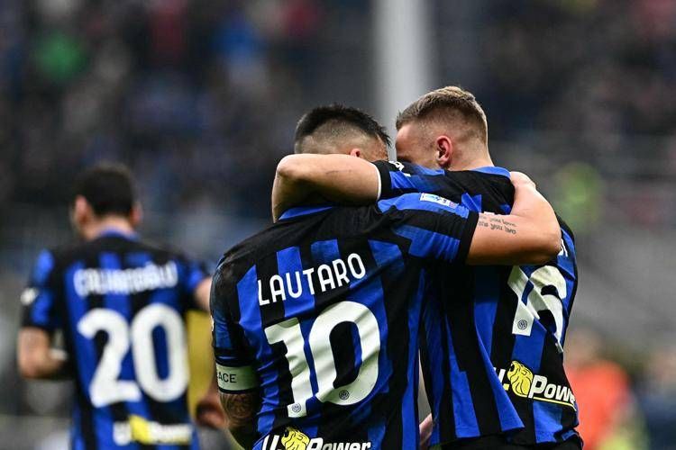 Lautaro Martinez e Frattesi - Afp