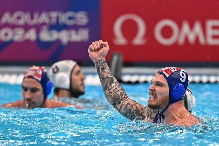 La squadra croata di pallanuoto - (Afp)