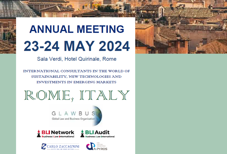 Sostenibilità: Global law and business organization, Glawbus annual meeting