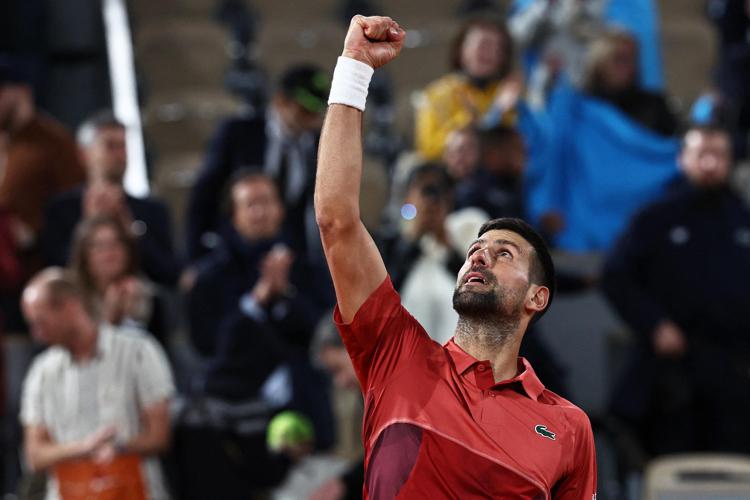 Novak Djokovic al Roland Garros 2024 - Afp
