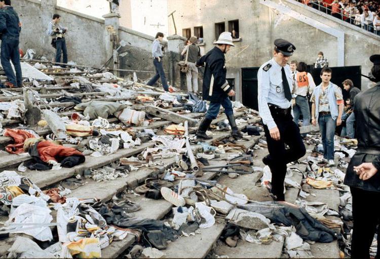 Il settore Z dello stadio Heysel (Fotogramma)