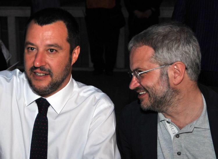 Matteo Salvini e Claudio Borghi (Fotogramma)
