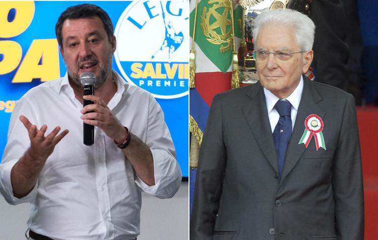 Matteo Salvini e Sergio Mattarella