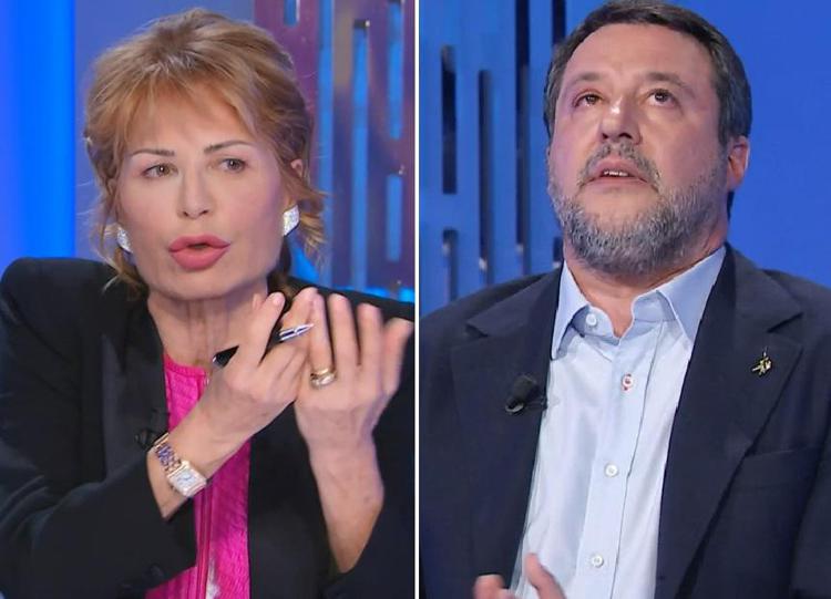 Lilli Gruber e Matteo Salvini