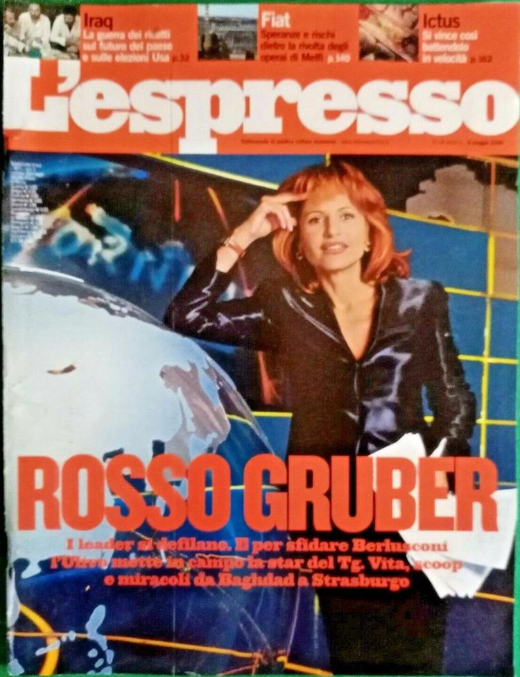 La copertina dell'Espresso dedicata a Lilli Gruber
