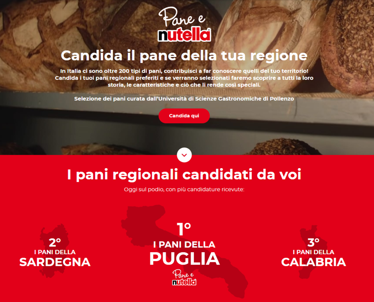 'Pane & nutella', prorogato termine per candidare varietà regionali