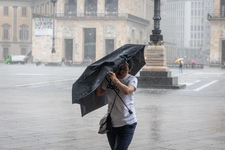 Maltempo a Milano - (Fotogramma)