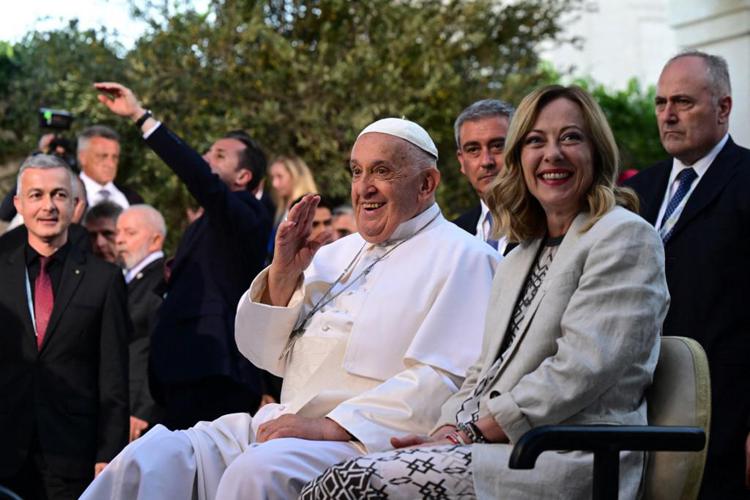 Papa Francesco e Giorgia Meloni