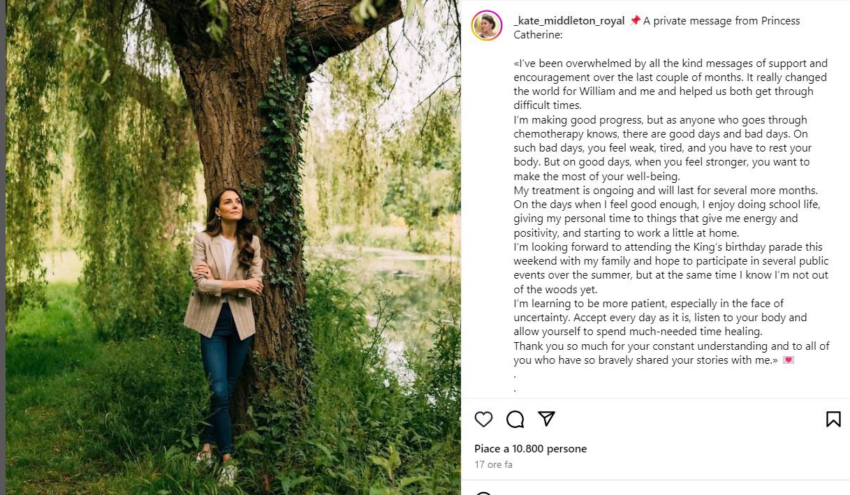 Kate Middleton e la foto nel bosco che divide i fan: E