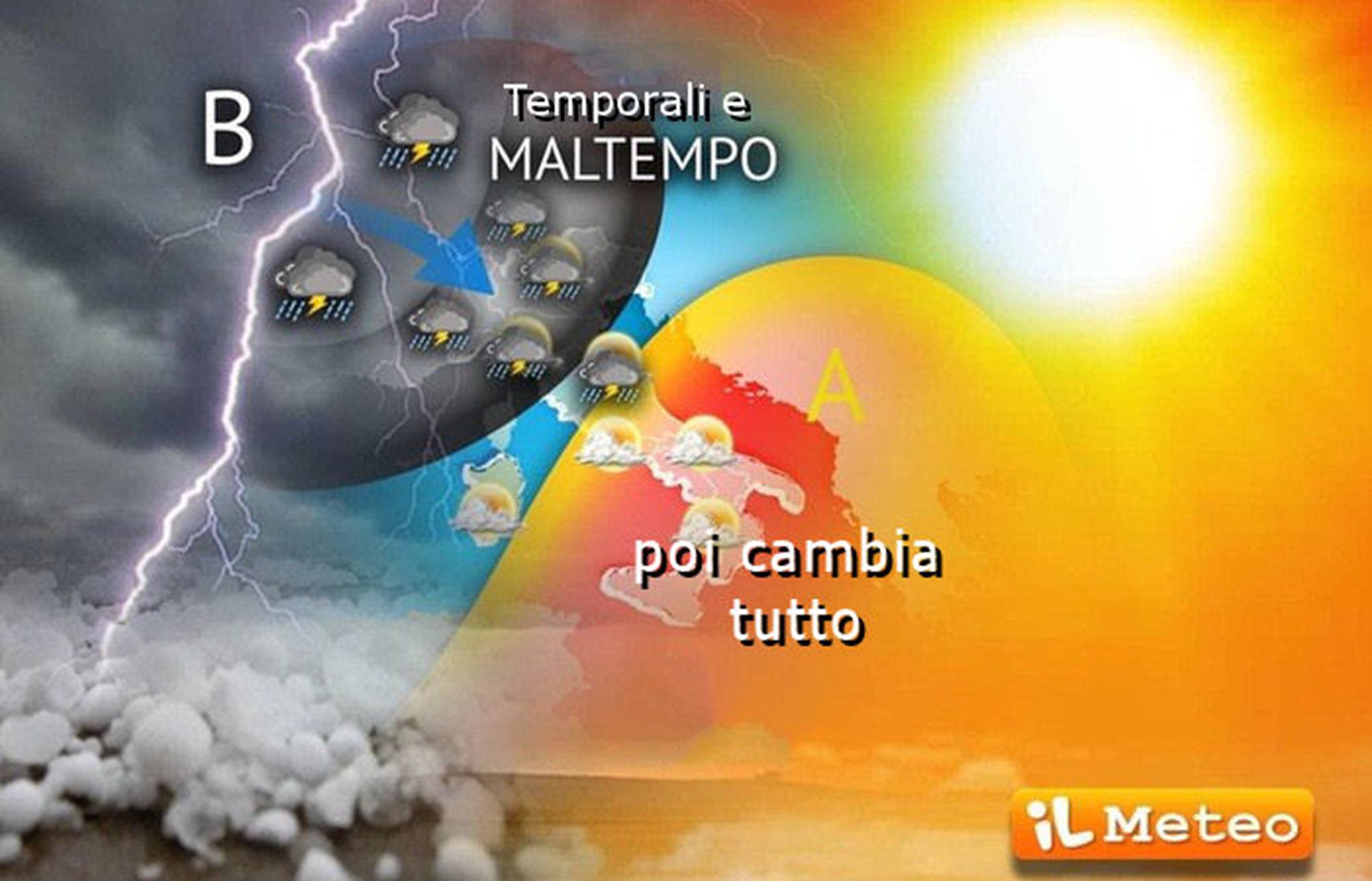 Ciclone sopra l’Italia - ancora maltempo al Centro-Nord: ma da giovedì cambia tutto