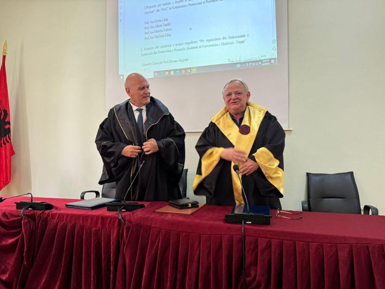 Università: Tirana, Giovanni Migliore è 'Doctor Honoris causa'